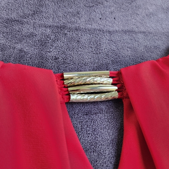 WHITE HOUSE BLACK MARKET WHBM Red Sleeveless Tank TOP Sleveless Blouse XXS - Picture 4 of 13